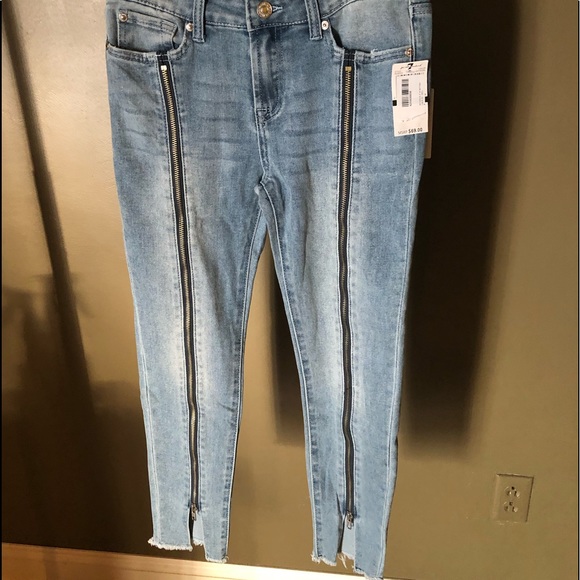 💙Kids 7 for all mankind cropped jeans size 14 luxe vintage - Picture 8 of 10